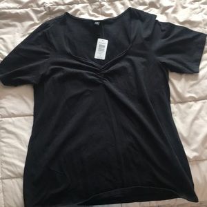 Torrid black cinched foxy short sleeve tee size 3